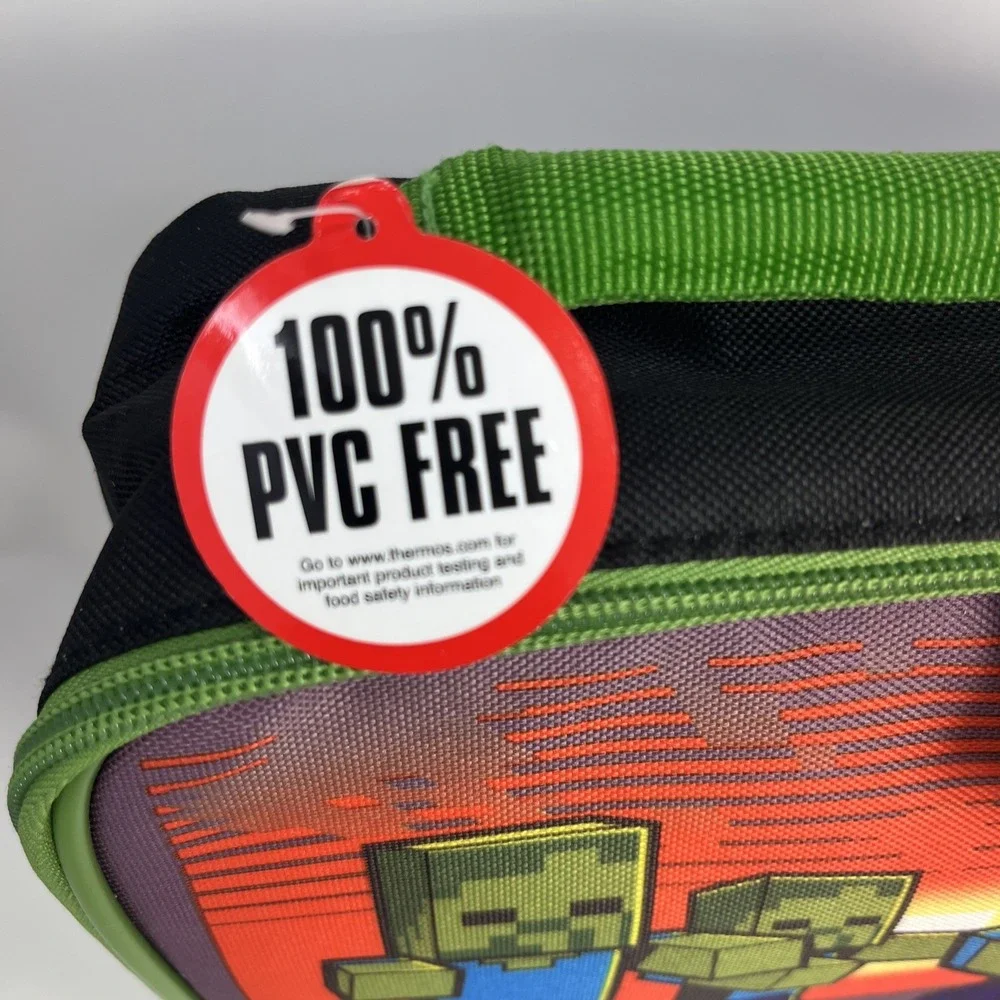 Minecraft Creeper LUNCH KIT BOX BAG Insulated Back to School lunchbox NEW NWT